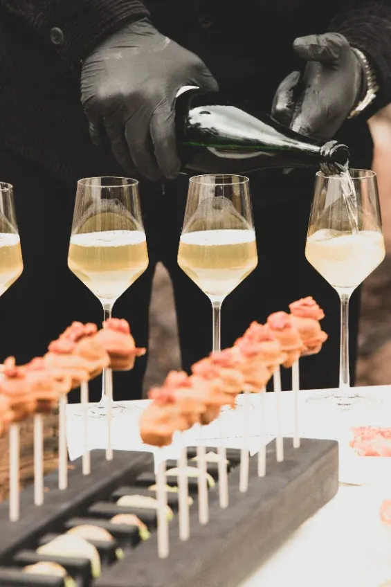 Eventfotograf Leipzig – Champagner-Empfang mit Fingerfood